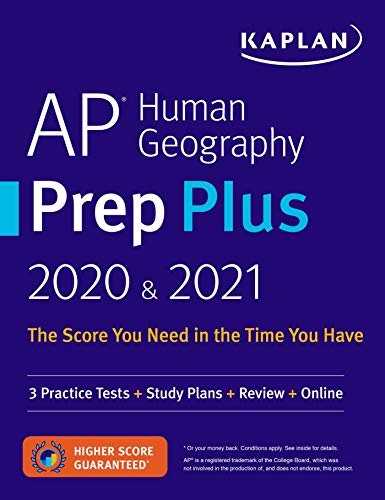 9781506259819: AP Human Geography Prep Plus 2020 & 2021: 3 Practice Tests + Study Plans + Review + Online: 3 Practice Tests + Study Plans + Review Notes + Online Resources (Kaplan Test Prep)