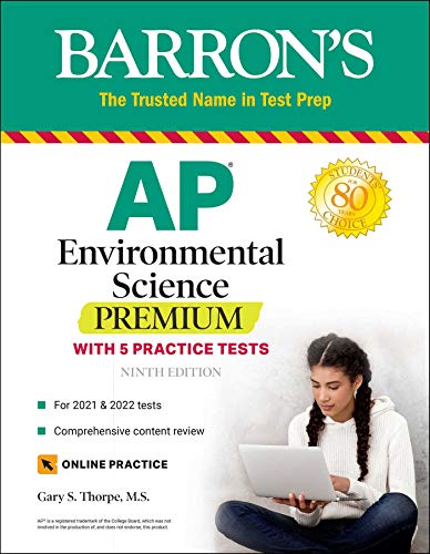 Stock image for AP Environmental Science Premium: With 5 Practice Tests (Barron's Test Prep) for sale by SecondSale
