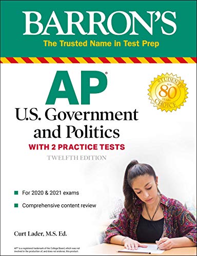 Imagen de archivo de AP US Government and Politics: With 2 Practice Tests (Barron's Test Prep) a la venta por Once Upon A Time Books