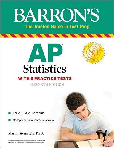 Imagen de archivo de AP Statistics: With 6 Practice Tests (Barron's Test Prep) a la venta por BooksRun