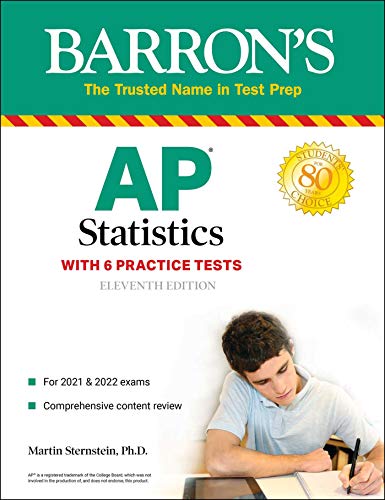 9781506262024: AP Statistics: With 6 Practice Tests (Barron's Test Prep)