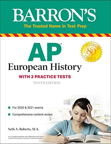 Imagen de archivo de AP European History: With 2 Practice Tests (Barron's Test Prep) a la venta por BooksRun