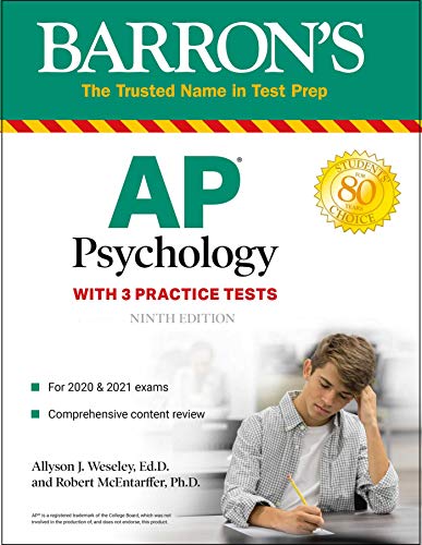 Imagen de archivo de AP Psychology: With 3 Practice Tests (Barron's Test Prep) a la venta por SecondSale
