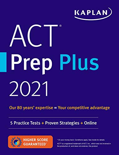 Beispielbild fr ACT Prep Plus 2021: 5 Practice Tests + Proven Strategies + Online (Kaplan Test Prep) zum Verkauf von BooksRun