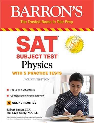 Imagen de archivo de SAT Subject Test Physics: With Online Tests (Barron's Test Prep) a la venta por HPB-Red