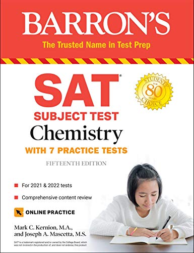 9781506263120: SAT Subject Test Chemistry: with 7 Practice Tests (Barron's SAT)