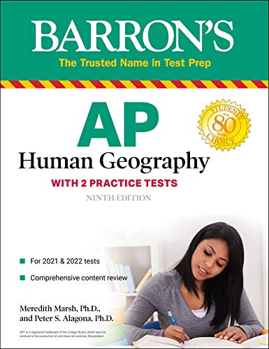 Stock image for AP Human Geography: with 2 Practice Tests (Barrons Test Prep) for sale by Blue Vase Books