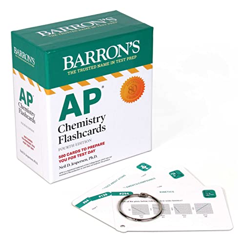 Beispielbild fr AP Chemistry Flashcards, Fourth Edition Up-to-Date Review and Practice + Sorting Ring for Custom Study (Barrons Test Prep) zum Verkauf von Lakeside Books