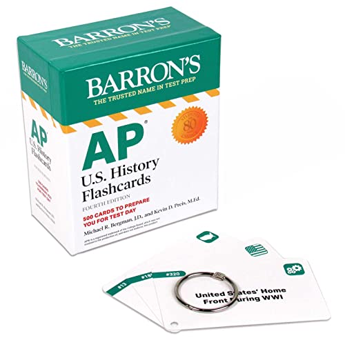 Imagen de archivo de AP U.S. History Flashcards, Fourth Edition: Up-to-Date Review + Sorting Ring for Custom Study (Barron's AP) a la venta por HPB-Emerald