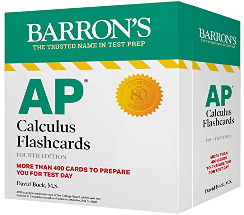 Stock image for AP Calculus Flashcards, Fourth Edition: Up-to-Date Review and Practice + Sorting Ring for Custom Study (Barron's AP Prep) for sale by Books Unplugged