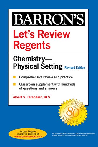 Beispielbild fr Let's Review Regents: Chemistry--Physical Setting Revised Edition (Barron's Regents NY) zum Verkauf von BooksRun