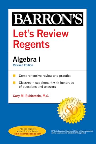 Stock image for Let's Review Regents: Algebra I Revised Edition (Barron's Regents NY) for sale by BooksRun