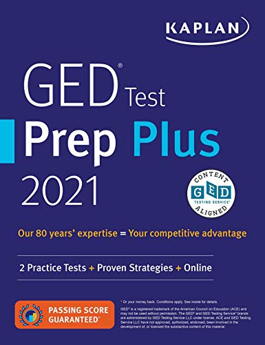 Stock image for GED Test Prep Plus 2021: 2 Practice Tests + Proven Strategies + Online (Kaplan Test Prep) for sale by Goodwill Books
