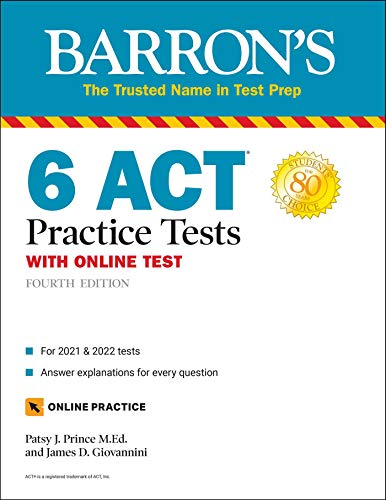 Stock image for 6 ACT Practice Tests with Online Test (Barron's Test Prep) for sale by SecondSale