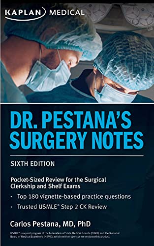 Stock image for Dr. Pestana's Surgery Notes: Pocket-Sized Review for the Surgical Clerkship and Shelf Exams (USMLE Prep) for sale by BooksRun