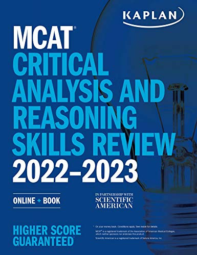 Beispielbild fr MCAT Critical Analysis and Reasoning Skills Review 2022-2023: Online + Book (Kaplan Test Prep) zum Verkauf von BooksRun