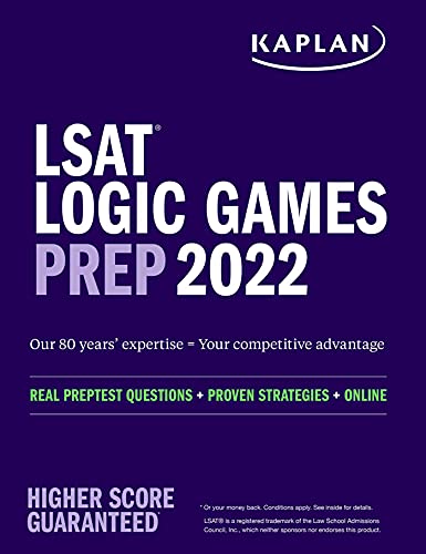 Beispielbild fr LSAT Logic Games Prep 2022: Real Preptest Questions + Proven Strategies + Online (Kaplan Test Prep) zum Verkauf von Wonder Book
