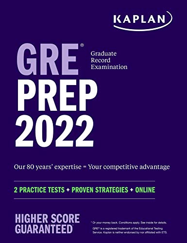 Stock image for GRE Prep 2022: 2 Practice Tests + Proven Strategies + Online (Kaplan Test Prep) for sale by SecondSale