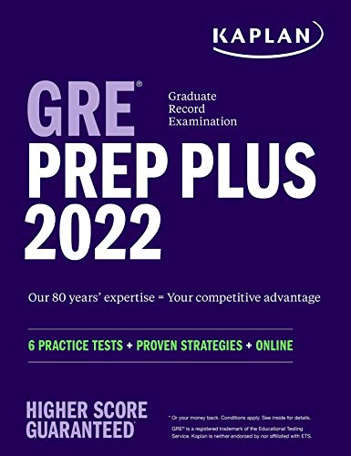 Stock image for GRE Prep Plus 2022: 6 Practice Tests + Proven Strategies + Online (Kaplan Test Prep) for sale by SecondSale