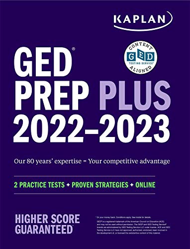 Stock image for GED Test Prep Plus 2022-2023: Includes 2 Full Length Practice Tests, 1000+ Practice Questions, and 60 Online Videos (Kaplan Test Prep) for sale by Goodwill Books