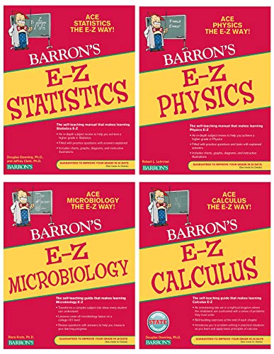 Imagen de archivo de Barron's Easy Way Homework Bundle (Calculus, Microbiology, Physics, Statistics) a la venta por Books Unplugged