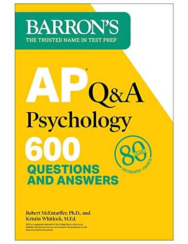 9781506288017: AP Q&A Psychology, Second Edition: 600 Questions and Answers (Barron's AP Prep)