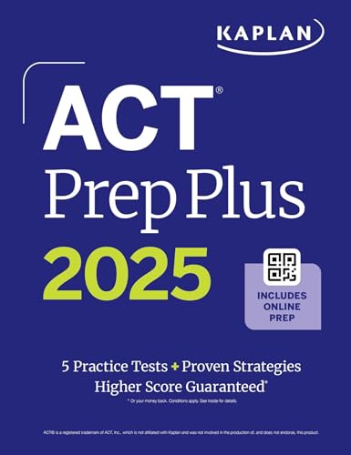 Stock image for ACT Prep Plus 2025: Study Guide includes 5 Full Length Practice Tests, 100s of Practice Questions, and 1 Year Access to Online Quizzes and Video Instruction (Kaplan Test Prep) for sale by Ebooksweb