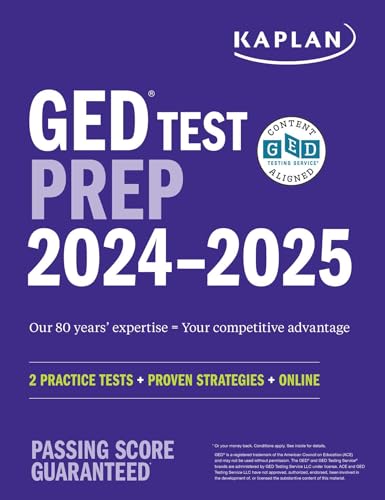 GED Test Prep 2024-2025: 2 Practice...