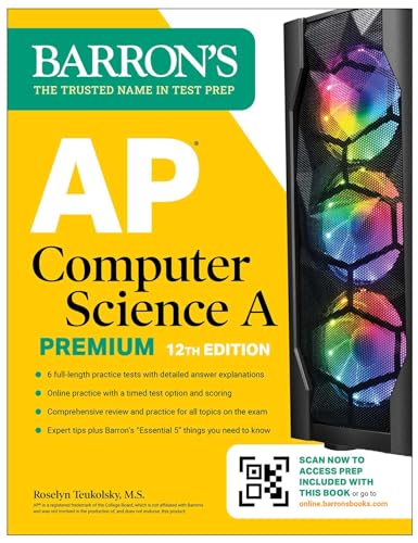 Beispielbild fr AP Computer Science A Premium, 12th Edition: 6 Practice Tests + Comprehensive Review + Online Practice (Barron's AP Prep) zum Verkauf von BooksRun