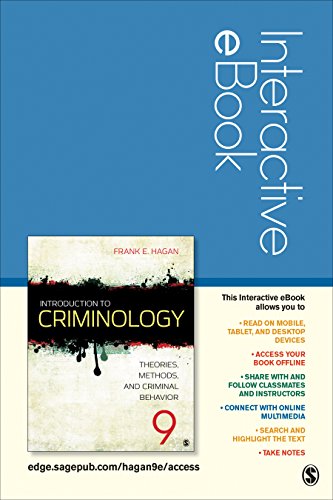 Imagen de archivo de Introduction to Criminology Interactive eBook Student Version: Theories, Methods, and Criminal Behavior a la venta por SecondSale