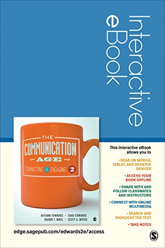 Imagen de archivo de The Communication Age Interactive eBook: Connecting and Engaging a la venta por Save With Sam