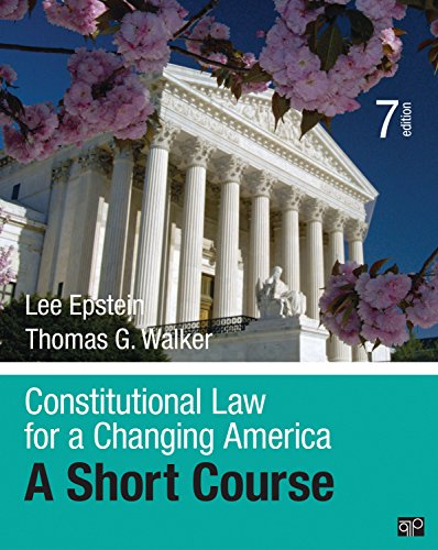 Beispielbild fr Constitutional Law for a Changing America: A Short Course zum Verkauf von ZBK Books