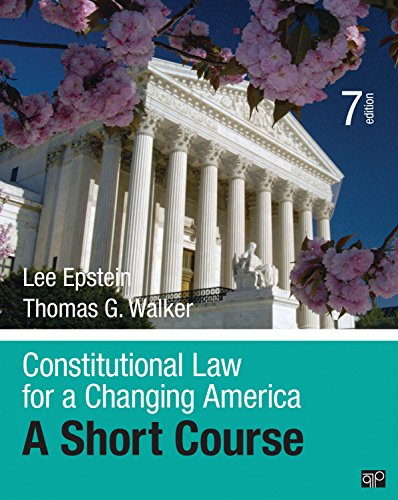 Imagen de archivo de Constitutional Law for a Changing America: A Short Course a la venta por ZBK Books