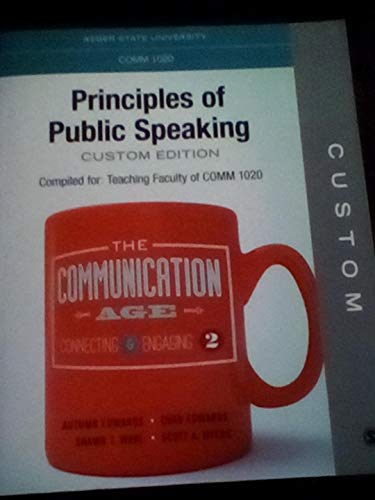 Stock image for Principles of Public Speaking; COMM 1020 - Weber State University for sale by Sugarhouse Book Works, LLC