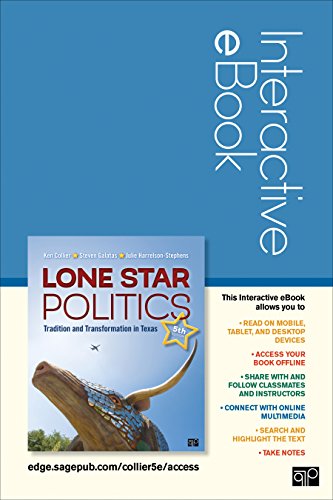 Imagen de archivo de Lone Star Politics Interactive eBook Student Version: Tradition and Transformation in Texas a la venta por HPB-Red