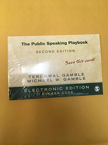 Imagen de archivo de The Public Speaking Playbook Access Card 2nd Edition a la venta por Taha Shop