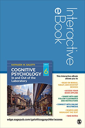 Beispielbild fr Cognitive Psychology In and Out of the Laboratory Interactive eBook zum Verkauf von BooksRun