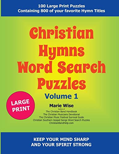 Beispielbild fr Christian Hymns Word Search Puzzles Volume 1 zum Verkauf von California Books