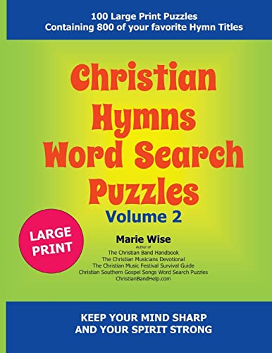 Beispielbild fr Christian Hymns Word Search Puzzles Volume 2 zum Verkauf von THE SAINT BOOKSTORE