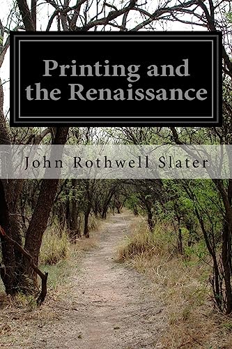 Stock image for Printing and the Renaissance for sale by THE SAINT BOOKSTORE