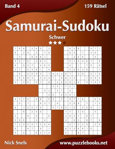 9781508983118: Samurai-Sudoku - Schwer - Band 4 - 159 Rtsel
