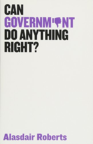 Beispielbild fr Can Government Do Anything Right? zum Verkauf von Better World Books