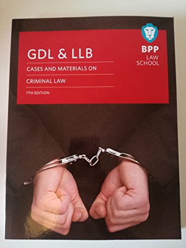 9781509714810: GDL & LLB cases and materials on criminal law 7th edition
