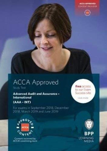 Beispielbild fr ACCA Advanced Audit and Assurance (International): Study Text zum Verkauf von WorldofBooks