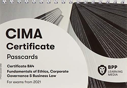 Stock image for CIMA BA4 Fundamentals of Ethics, Corporate Governance and Business Law: Passcards for sale by Monster Bookshop