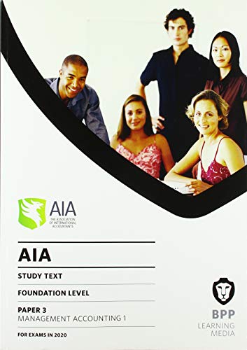 Stock image for AIA, for Exams in 2020. Paper 3 Management Accounting 1 for sale by Blackwell's