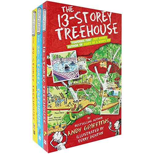 Stock image for Macmillan Andy Griffiths The 13-Storey Treehouse Collection Set Pack, (The 13-Storey Treehouse, The 26-Storey Treehouse and The 39-Storey Treehouse) for sale by Brit Books