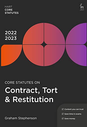 Beispielbild fr Core Statutes on Contract, Tort & Restitution 2022-23 (Hart Core Statutes) zum Verkauf von Monster Bookshop