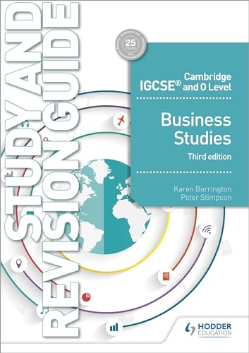 Stock image for Cambridge Igcse and O Level Business Studies Study and Revision Guide 3rd Edition: Hodder Education Group for sale by ThriftBooks-Atlanta