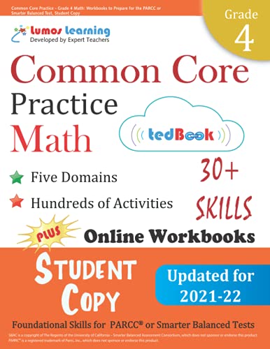9781512018196: Common Core Practice - Grade 4 Math: Workbooks to Prepare for the PARCC or Smarter Balanced Test, Student Copy: CCSS Aligned